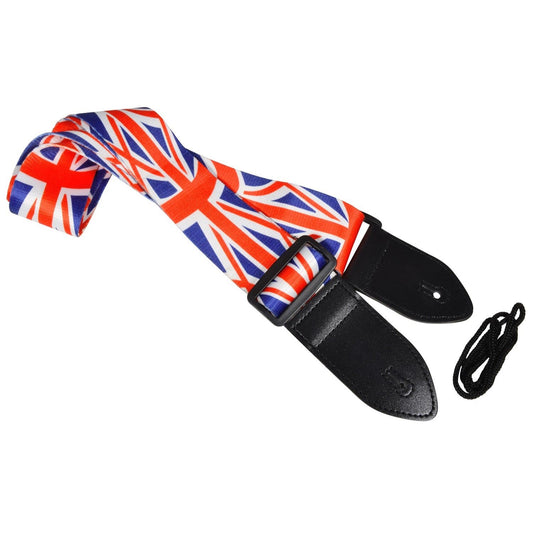 Union Jack UK BRITISH Flag Deluxe Printed Design Guitar Strap ROCK & ROLL