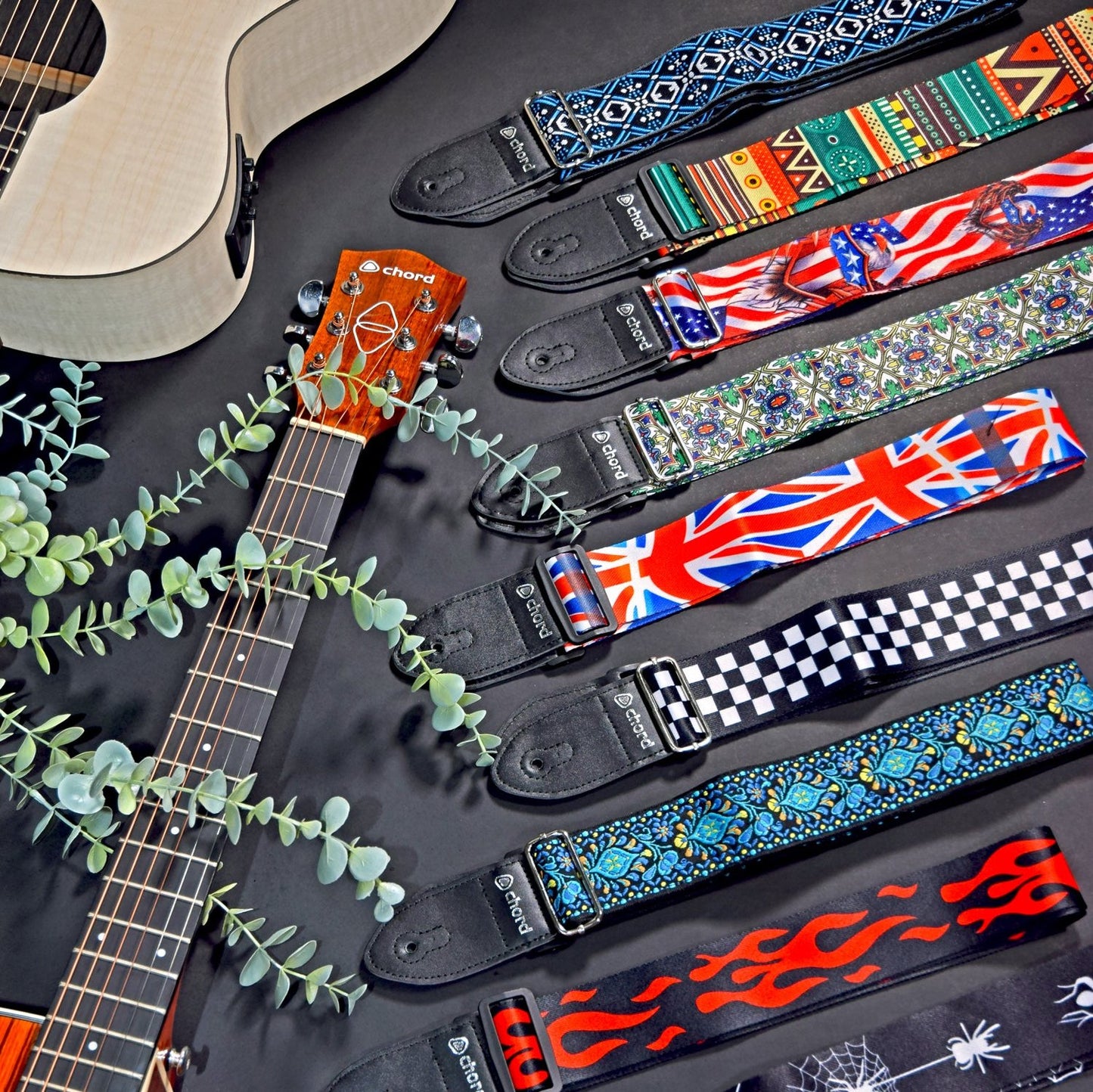 Union Jack UK BRITISH Flag Deluxe Printed Design Guitar Strap ROCK & ROLL