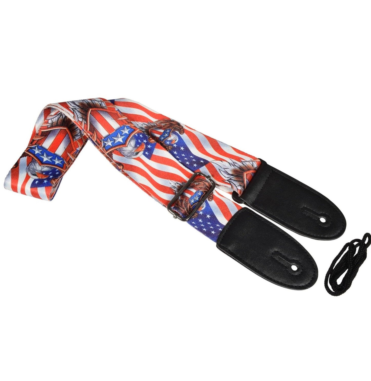 USA AMERICAN Flag & Eagle Deluxe Printed Design Guitar Strap ROCK & ROLL