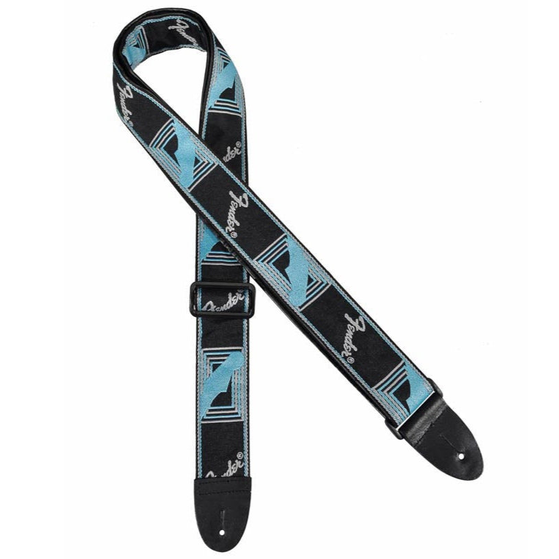 Fender Monogrammed Guitar Strap - Black/Grey/Blue